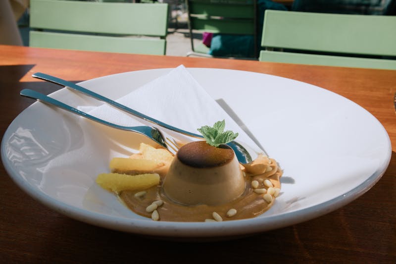 Panna Cotta Italian dessert with berry coulis